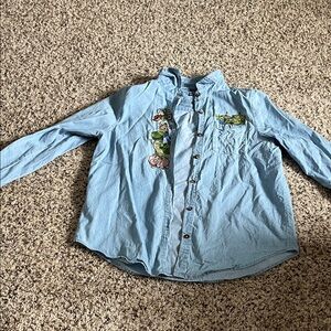 Disney Toy Story Embroidered denim button up